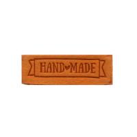 Термоаппликация "Hand made", 2,5х0,8 см, дизайн №12 (цвет: оранжевый), 2 штуки, арт. 552167