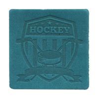 Термоаппликация "Хоккей", 5х5 см, дизайн №9 (цвет: бирюзовый)
