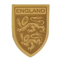 Термоаппликация "Герб England", 3,9x5,5 см, дизайн №11 (цвет: бежевый)