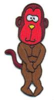 Термоаппликация Hobby&Pro "Застенчивая обезьяна", 9x3 см, арт. 678108