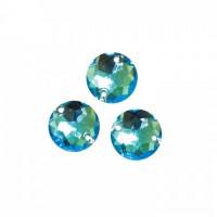Стразы пришивные Астра (круглые), 11 мм, цвет: голубой, 15 штук, арт. 7701645