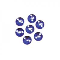 Стразы пришивные Астра (круглые), 6,5 мм, цвет: ультрамарин, 25 штук, арт. 7701643