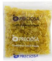 Бисер ассорти "Preciosa", стеклярус, 50 грамм, цвет: желтый 01, арт. 163142
