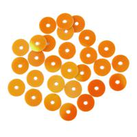 Пайетки плоские "Астра", 6 мм (цвет №88, оранжево-жёлтый кремовый), 10 упаковок по 10 грамм (количество товаров в комплекте: 10)