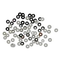 Пайетки плоские "Астра", 3 мм (цвет №1, серебро), 10 упаковок по 10 грамм (количество товаров в комплекте: 10)