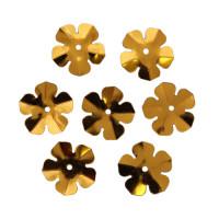 Пайетки Астра "Цветочки", 16 мм (цвет №A1, золото), 10 упаковок по 10 грамм (количество товаров в комплекте: 10)