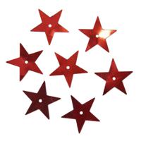 Пайетки Астра "Звездочки", 20 мм (цвет №3, красный), 10 упаковок по 10 грамм (количество товаров в комплекте: 10)