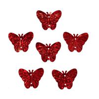 Пайетки Астра "Бабочки", 18x23 мм (цвет №50103, красный голограмма), 10 упаковок по 10 грамм (количество товаров в комплекте: 10)