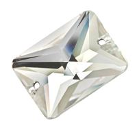 Стразы стеклянные "Zlatka "Crystal", белые, 18х13 мм, 2 штуки, арт. ZSS-07