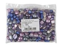 Набор нескольких видов бусин "Pearl", 250 грамм, цвет: голубой