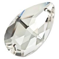 Стразы стеклянные "Zlatka "Crystal", белые, 18х11 мм, 2 штуки, арт. ZSS-05
