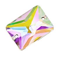 Стразы стеклянные "Zlatka "Crystal", 18х13 мм, 2 штуки, арт. ZSS-07