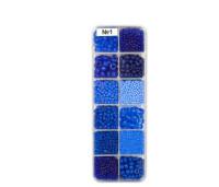 Бисер "Preciosa", 170 грамм, цвет: №1 ассорти/синий, арт. Box-12