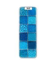 Бисер "Preciosa", 170 грамм, цвет: №8 ассорти/голубой, арт. Box-12