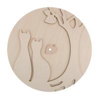 Заготовка для декорирования Mr. Carving "Часы. Кошки у дерева", круглые, арт. ВД-350