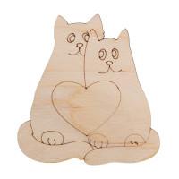 Заготовка для декорирования Mr. Carving "Коты с сердцем", арт. ВД-103