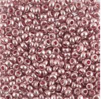 Бисер круглый 6 10/0 "Gamma", F444 темно-розовый/металлик (18192)