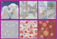 Набор бумажных салфеток для декупажа Love2art "Зимние снежинки", 33x33 см, арт. 0517-07