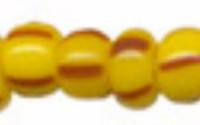 Бисер "Preciosa", полосатый, 50 грамм, 08/0, цвет: 83170 желтый/красный, арт. 311-19001