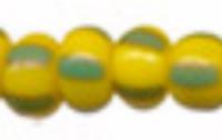 Бисер "Preciosa", полосатый, 50 грамм, 06/0, цвет: 83520 желтый/зеленый, арт. 311-19001