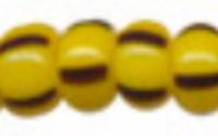 Бисер "Preciosa", полосатый, 50 грамм, 10/0, цвет: 83500 желтый/черный, арт. 311-19001