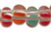 Бисер "Preciosa", полосатый, 50 грамм, 06/0, цвет: 00950 прозрачный/красный/салатовый, арт. 311-19001