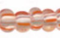 Бисер "Preciosa", полосатый, 50 грамм, 10/0, цвет: 00890 прозрачный/оранжевый, арт. 311-19001