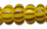 Бисер "Preciosa", полосатый, 50 грамм, 10/0, цвет: 83501 желтый/черный, арт. 311-19001