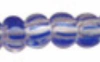 Бисер "Preciosa", полосатый, 50 грамм, 04/0, цвет: 00331 прозрачный/синий, арт. 311-19001