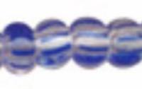 Бисер "Preciosa", полосатый, 50 грамм, 10/0, цвет: 00331 прозрачный/синий, арт. 311-19001