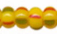 Бисер "Preciosa", полосатый, 50 грамм, 10/0, цвет: 83590 желтый/красный/зеленый, арт. 311-19001