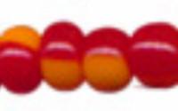 Бисер "Preciosa", полосатый, 50 грамм, 08/0, цвет: 93790 оранжевый/красный, арт. 311-19001