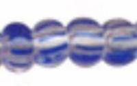 Бисер "Preciosa", полосатый, 50 грамм, 06/0, цвет: 00331 прозрачный/синий, арт. 311-19001