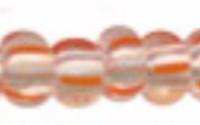 Бисер "Preciosa", полосатый, 50 грамм, 06/0, цвет: 00890 прозрачный/оранжевый, арт. 311-19001