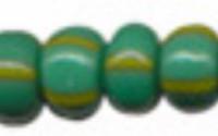 Бисер "Preciosa", полосатый, 50 грамм, 08/0, цвет: 53800 зеленый/желтый, арт. 311-19001