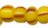 Бисер "Preciosa", полосатый, 50 грамм, 10/0, цвет: 83170 желтый/красный, арт. 311-19001