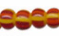 Бисер "Preciosa", полосатый, 50 грамм, 10/0, цвет: 83190 желтый/красный/коричневый, арт. 311-19001