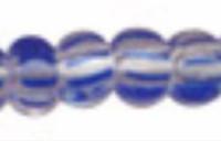 Бисер "Preciosa", полосатый, 50 грамм, 10/0, цвет: 00331 прозрачный/синий, арт. 311-19001