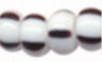 Бисер "Preciosa", полосатый, 50 грамм, 10/0, цвет: 03590 белый/черный, арт. 311-19001