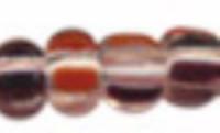 Бисер "Preciosa", полосатый, 50 грамм, цвет: 00980 прозрачный/оранжевый/черный, арт. 311-19001