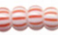 Бисер "Preciosa", полосатый, 50 грамм, цвет: 03891 белый/красный, арт. 311-19001