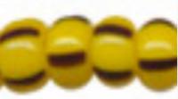 Бисер "Preciosa", полосатый, 50 грамм, цвет: 83500 желтый/черный, арт. 311-19001