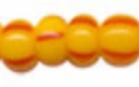 Бисер "Preciosa", полосатый, 50 грамм, цвет: 83970 желтый/красный, арт. 311-19001