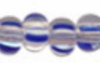 Бисер "Preciosa", полосатый, 50 грамм, цвет: 00330 прозрачный/синий, арт. 311-19001