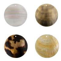 Бусины из ракушек круглой формы "Zlatka", цвет: №03 бежево-коричневый, 40 мм, арт. PBS-06