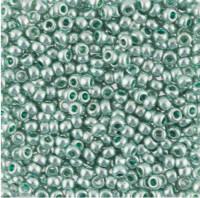Бисер "Preciosa", круглый 6, 10/0, 500 грамм, цвет: 18165 (Ф397) светло-зеленый/металлик