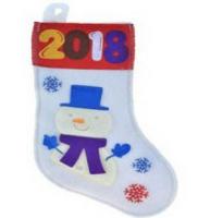 Носок новогодний "Снеговик 1", 17x29 см