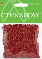 Стеклярус металлизированный, 6 мм, 60 грамм (красный №4)