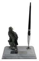 Настольный набор: ручка, статуэтка орёл, 9x23 см, мрамор