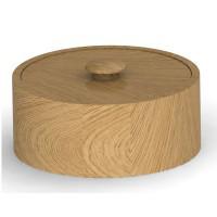Деревянная шкатулка, круглая, 86 мм